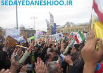 گزارش تصویری از راهپیمایی 13 آبان در همدان
