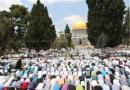 حضور هزاران نمازگزار فلسطینی در مسجدالاقصی در آخرین جمعه ماه رمضان